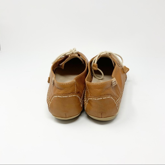 Pikolinos Brown Stitched Leather Tie Loafers Sz 41 - Picture 3 of 11